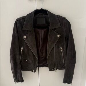Blank NYC Dark Suede Leather Jacket